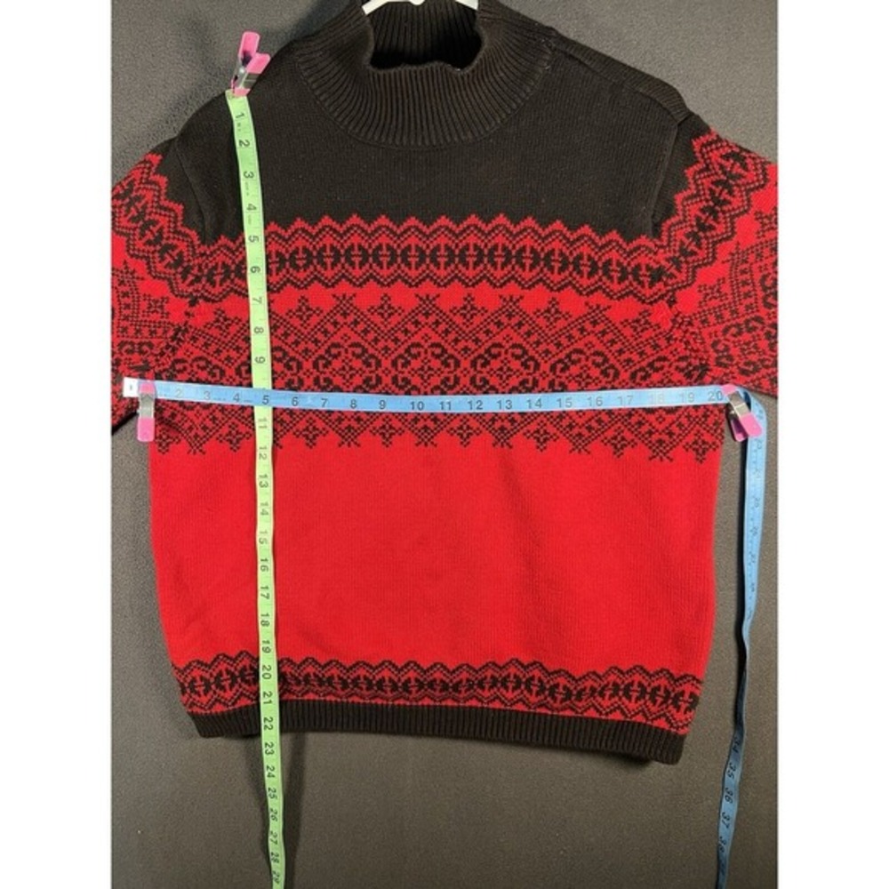 Vintage Talbots‎ Red And Black Sweater-XL - Picture 4 of 9